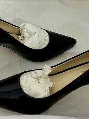 Enzo Angiolini Black Patent Pointed-Toe Pumps